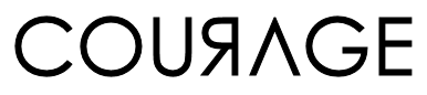 Text logo of the COUЯΛGE story project in the Century Gothic Font