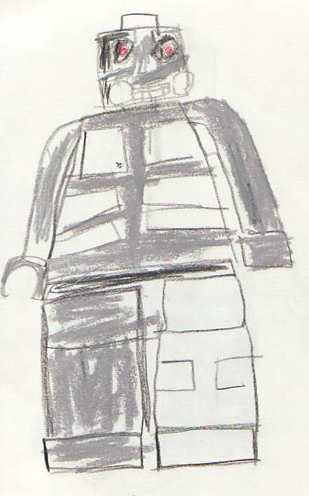 Sketch Drawing of the Lego Cyborg