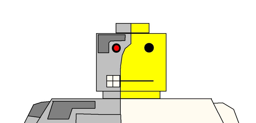 Drawing of the Lego Cyborg for Robot Man